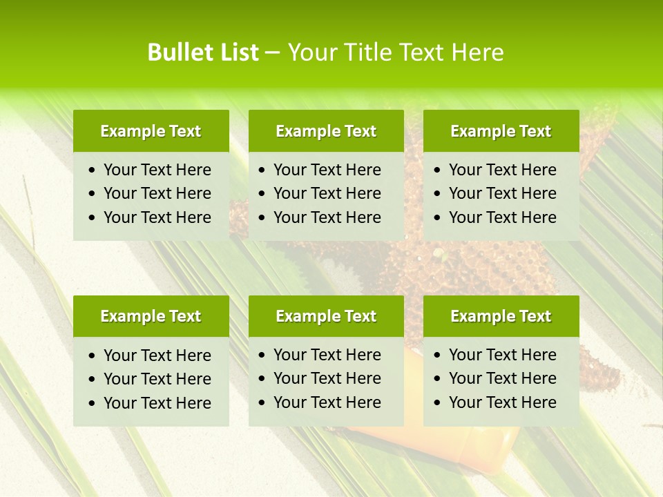 Turquoise Sunbathing Caribbean PowerPoint Template