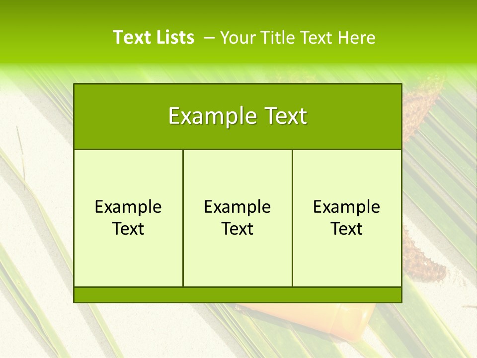 Turquoise Sunbathing Caribbean PowerPoint Template