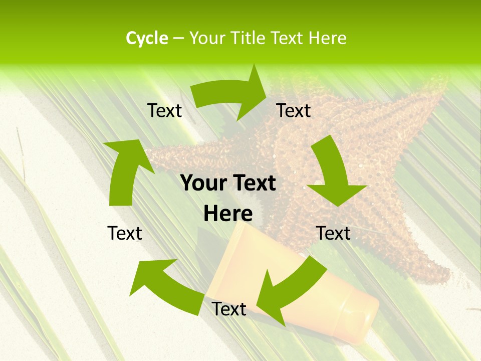 Turquoise Sunbathing Caribbean PowerPoint Template