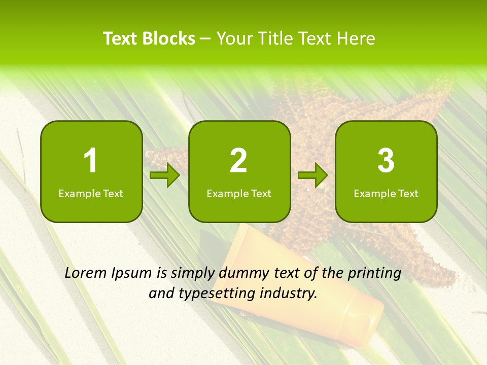 Turquoise Sunbathing Caribbean PowerPoint Template