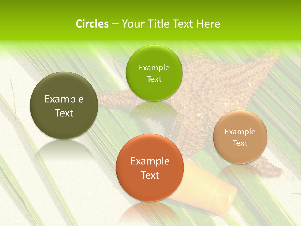 Turquoise Sunbathing Caribbean PowerPoint Template