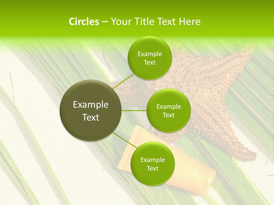 Turquoise Sunbathing Caribbean PowerPoint Template