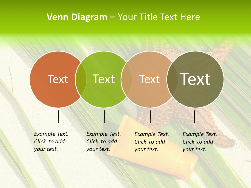 Turquoise Sunbathing Caribbean PowerPoint Template