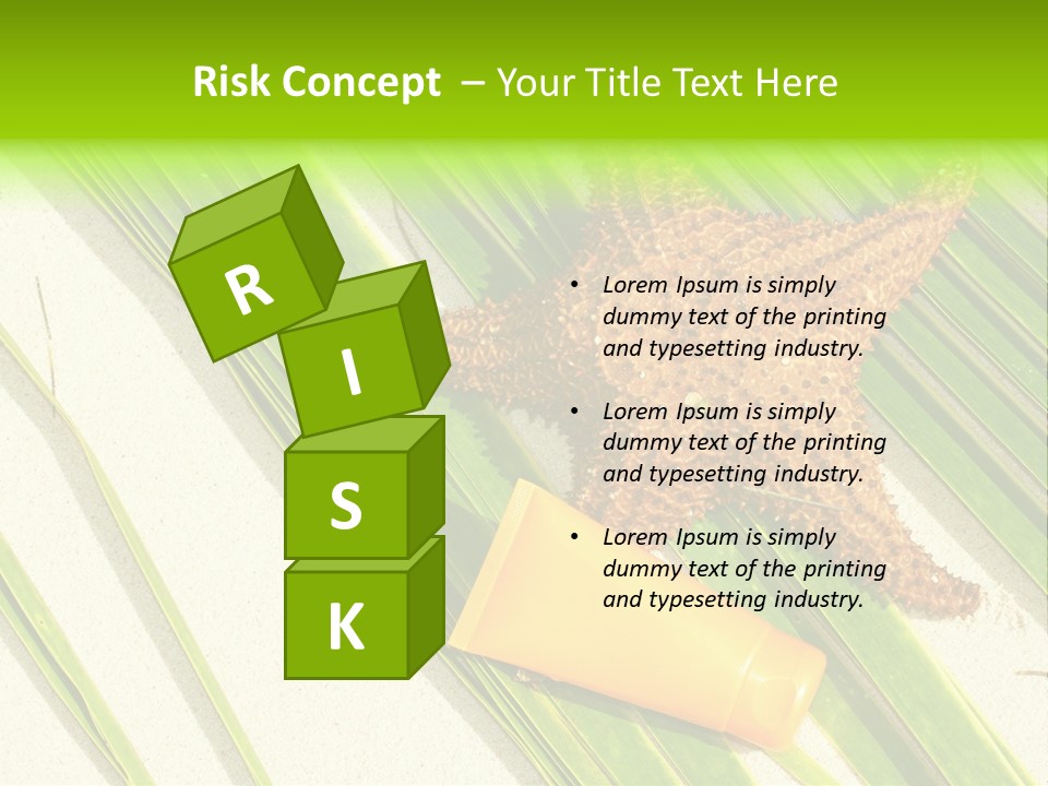 Turquoise Sunbathing Caribbean PowerPoint Template