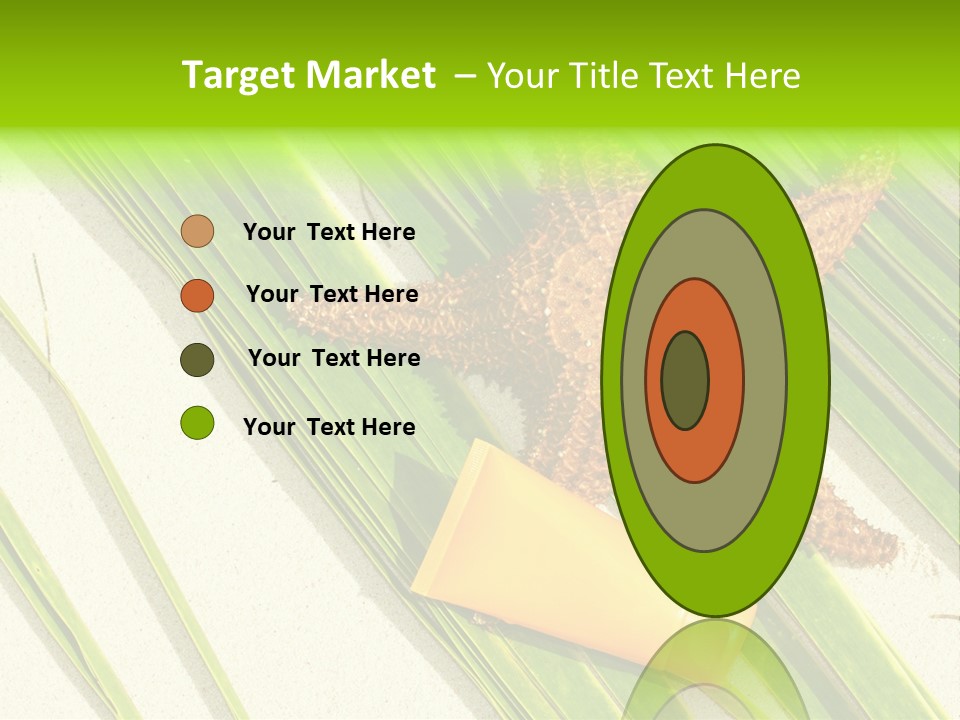 Turquoise Sunbathing Caribbean PowerPoint Template