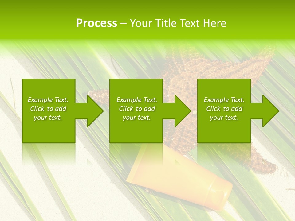 Turquoise Sunbathing Caribbean PowerPoint Template