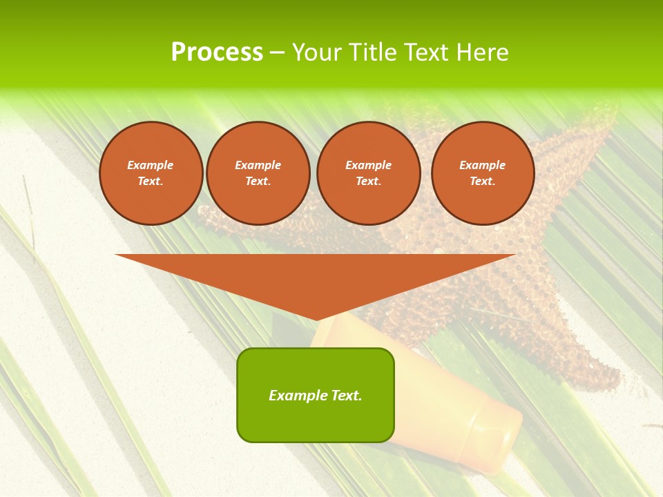 Turquoise Sunbathing Caribbean PowerPoint Template