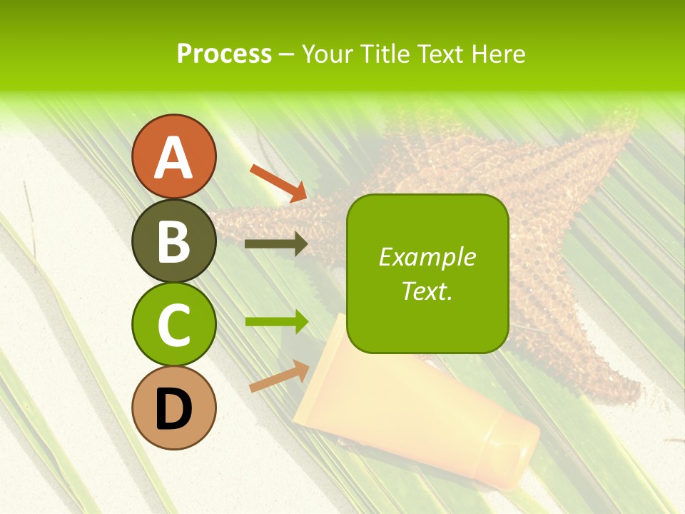 Turquoise Sunbathing Caribbean PowerPoint Template