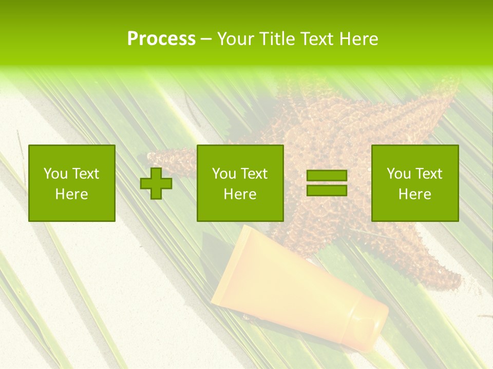 Turquoise Sunbathing Caribbean PowerPoint Template