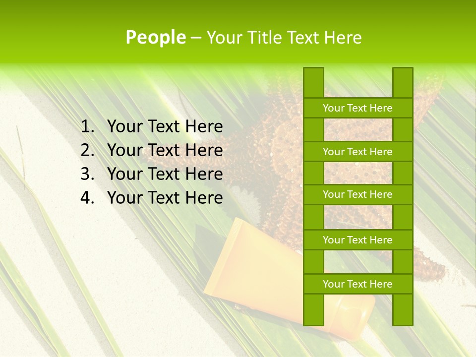 Turquoise Sunbathing Caribbean PowerPoint Template