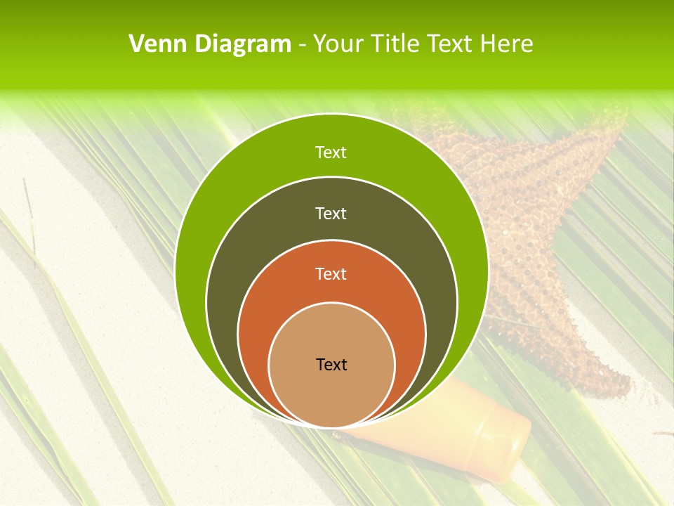 Turquoise Sunbathing Caribbean PowerPoint Template
