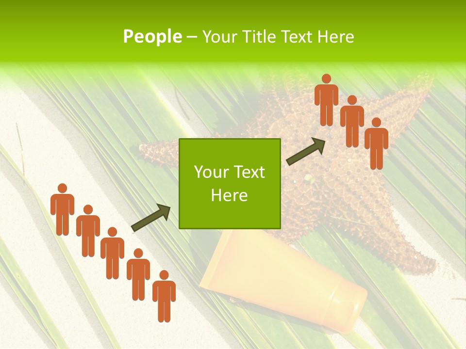 Turquoise Sunbathing Caribbean PowerPoint Template