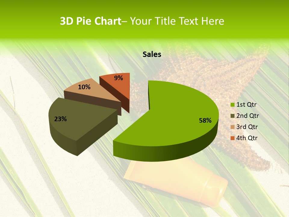 Turquoise Sunbathing Caribbean PowerPoint Template