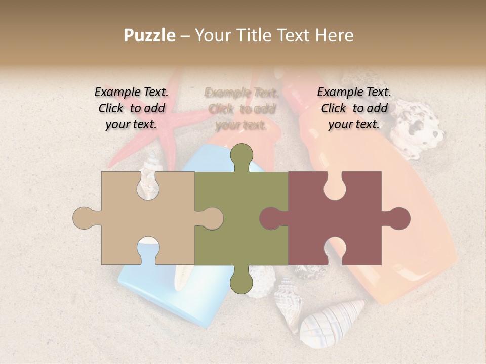 Sunblock Sand Creme PowerPoint Template