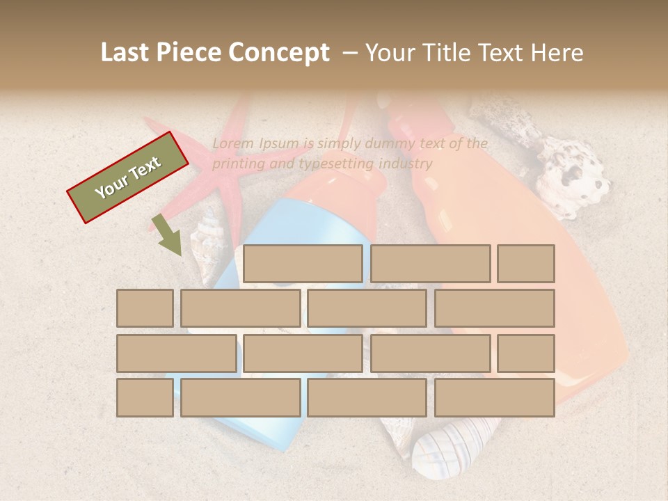 Sunblock Sand Creme PowerPoint Template