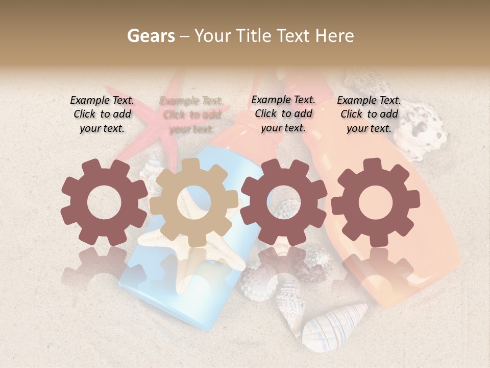 Sunblock Sand Creme PowerPoint Template
