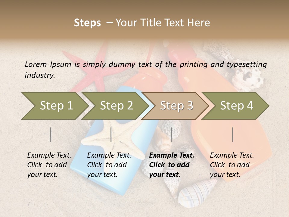 Sunblock Sand Creme PowerPoint Template