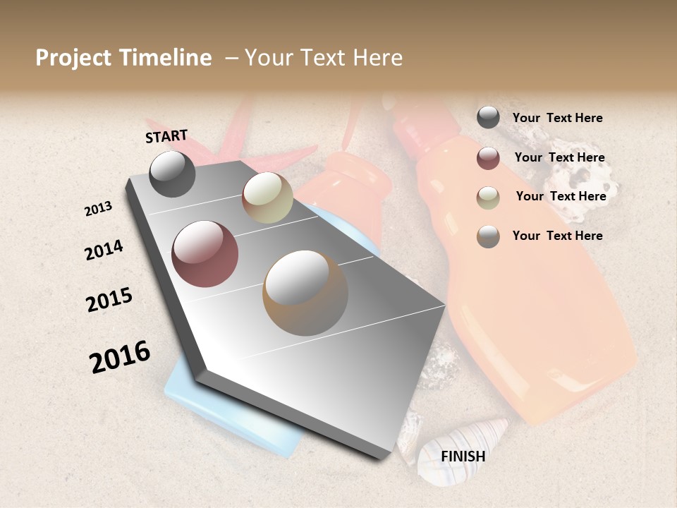 Sunblock Sand Creme PowerPoint Template