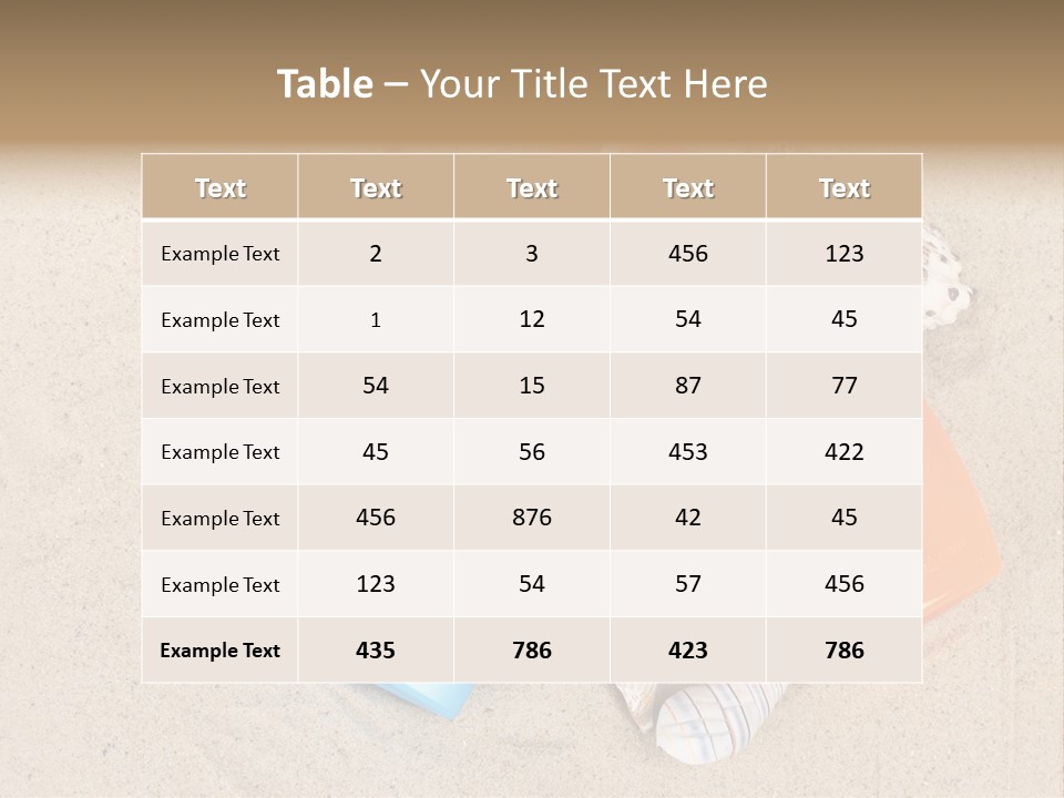 Sunblock Sand Creme PowerPoint Template