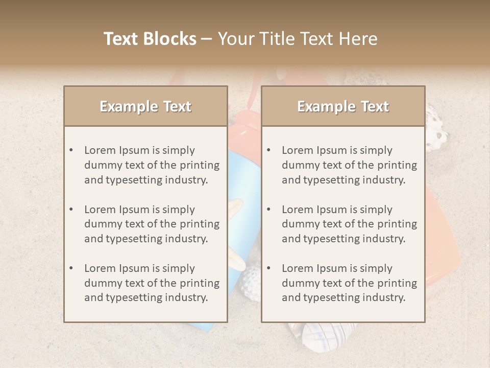 Sunblock Sand Creme PowerPoint Template