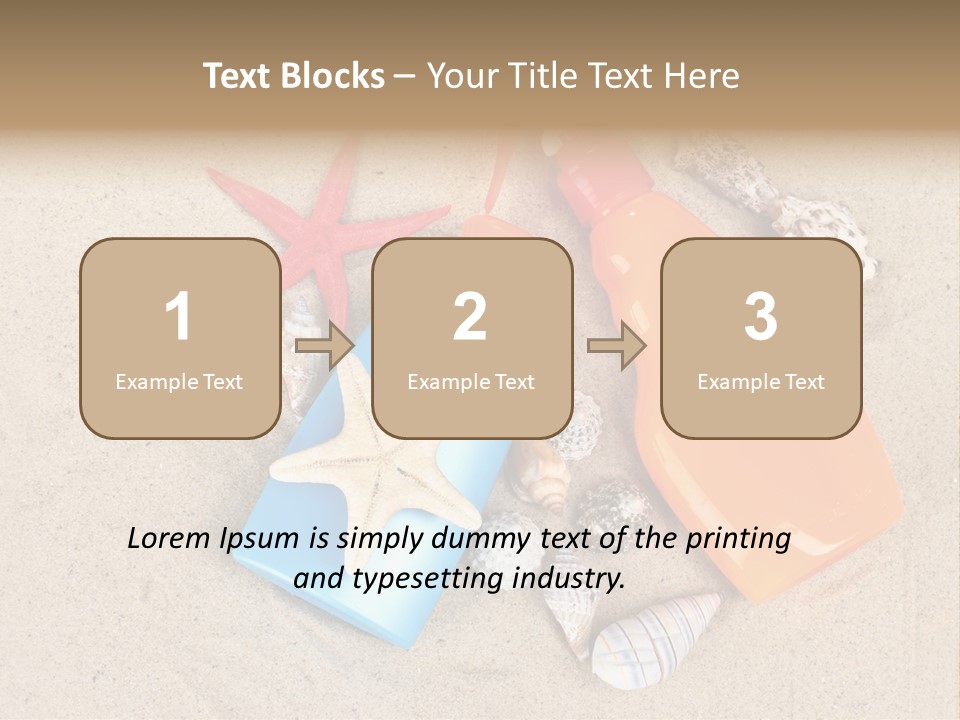 Sunblock Sand Creme PowerPoint Template