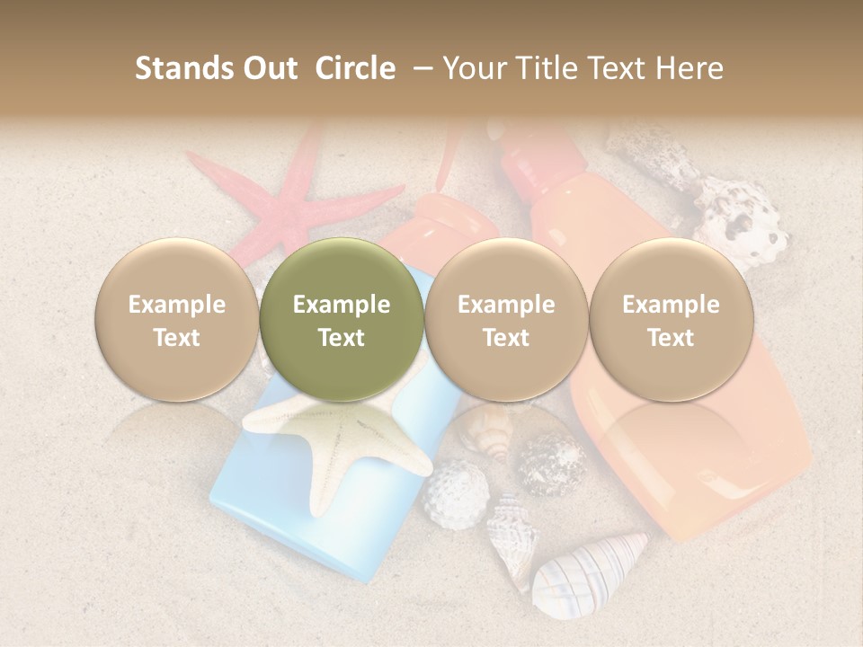 Sunblock Sand Creme PowerPoint Template