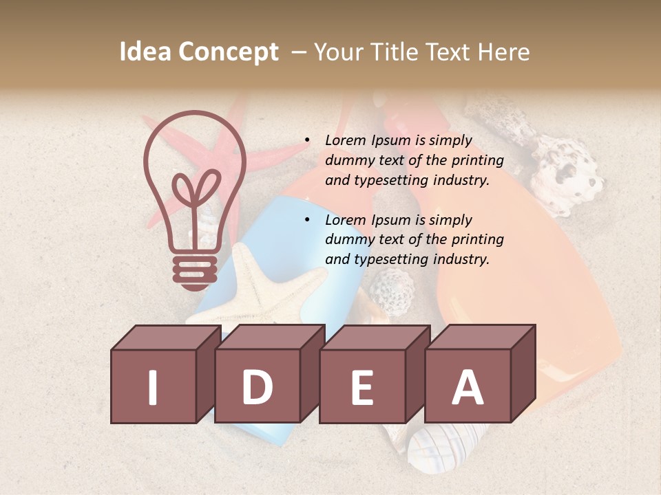 Sunblock Sand Creme PowerPoint Template