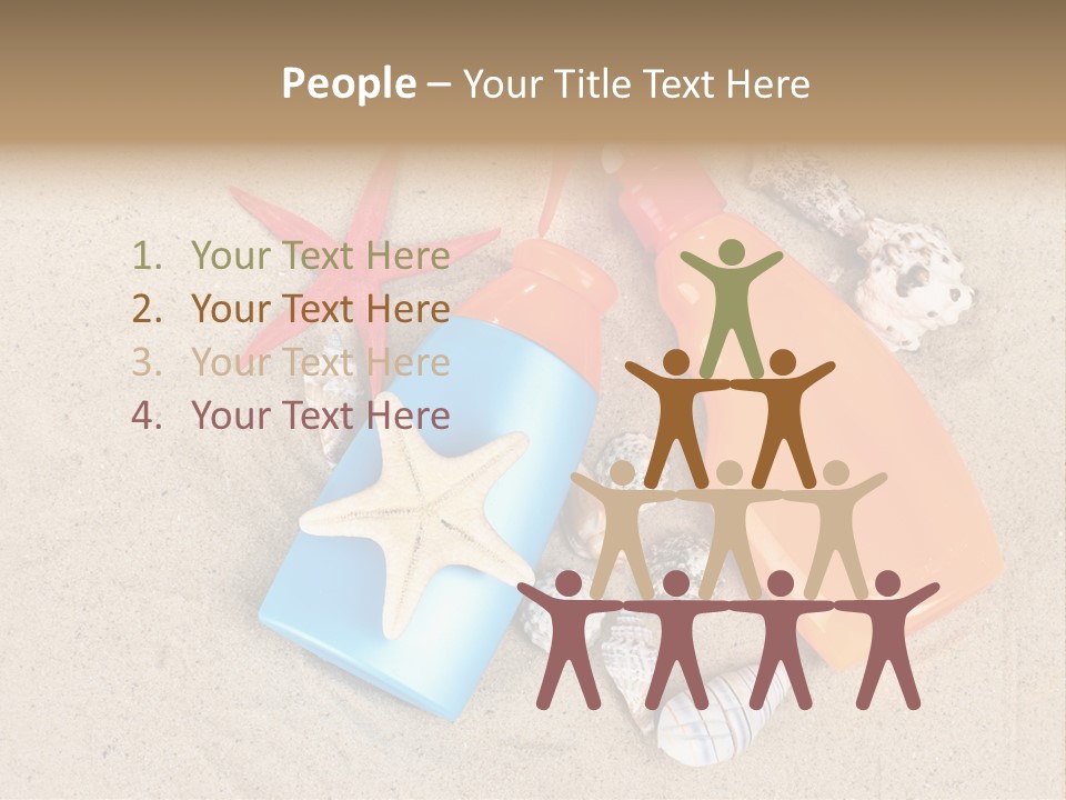 Sunblock Sand Creme PowerPoint Template