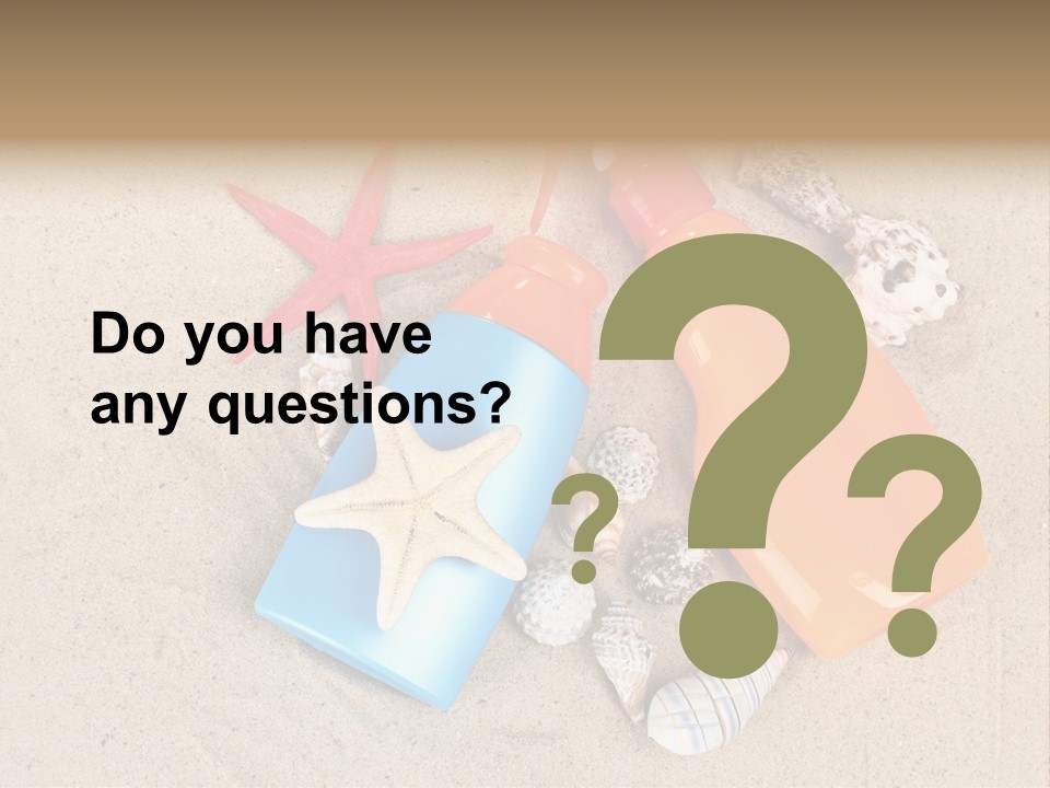 Sunblock Sand Creme PowerPoint Template