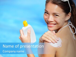 Sunbathing People Sun PowerPoint Template