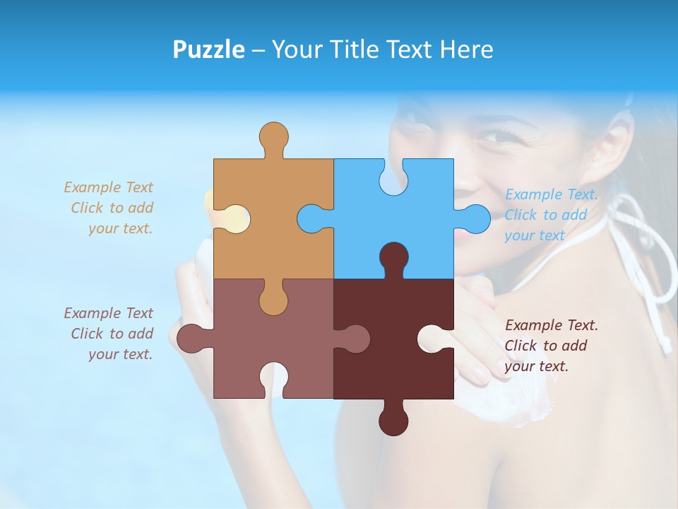 Sunbathing People Sun PowerPoint Template