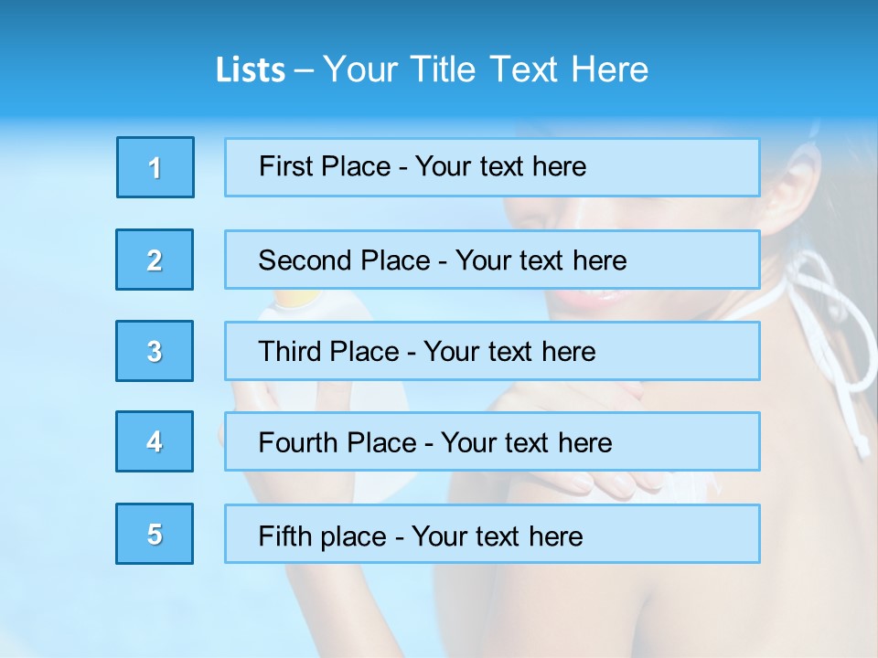 Sunbathing People Sun PowerPoint Template