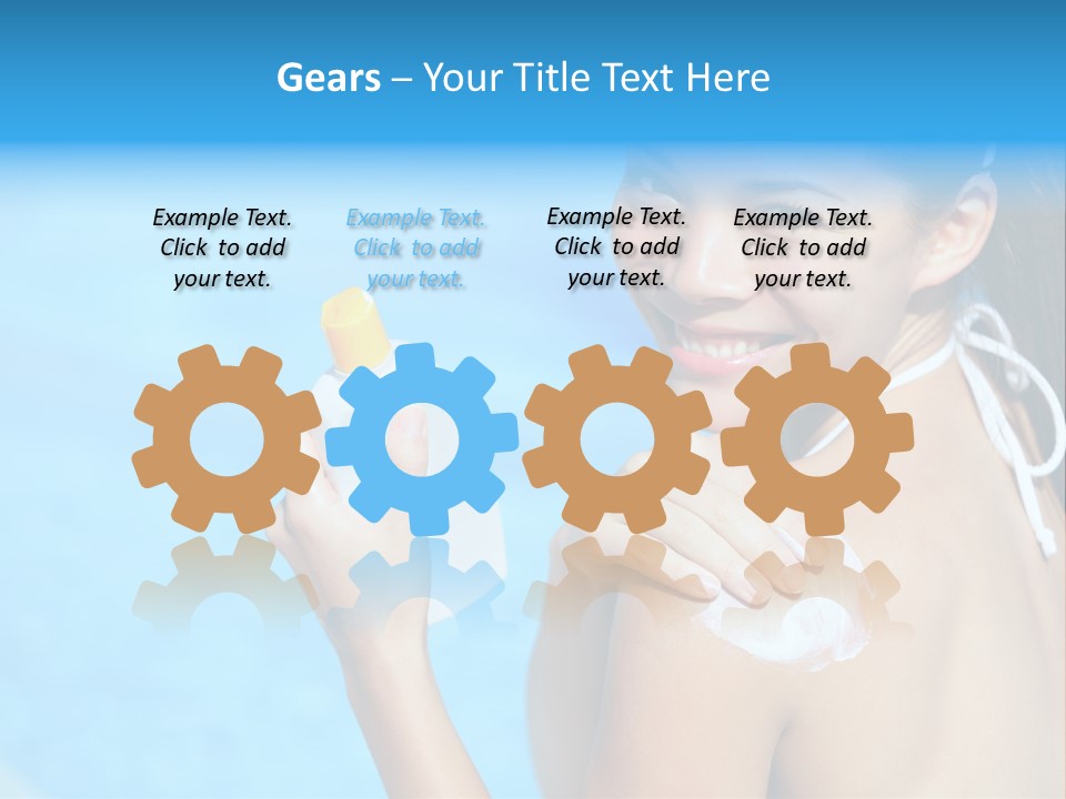 Sunbathing People Sun PowerPoint Template