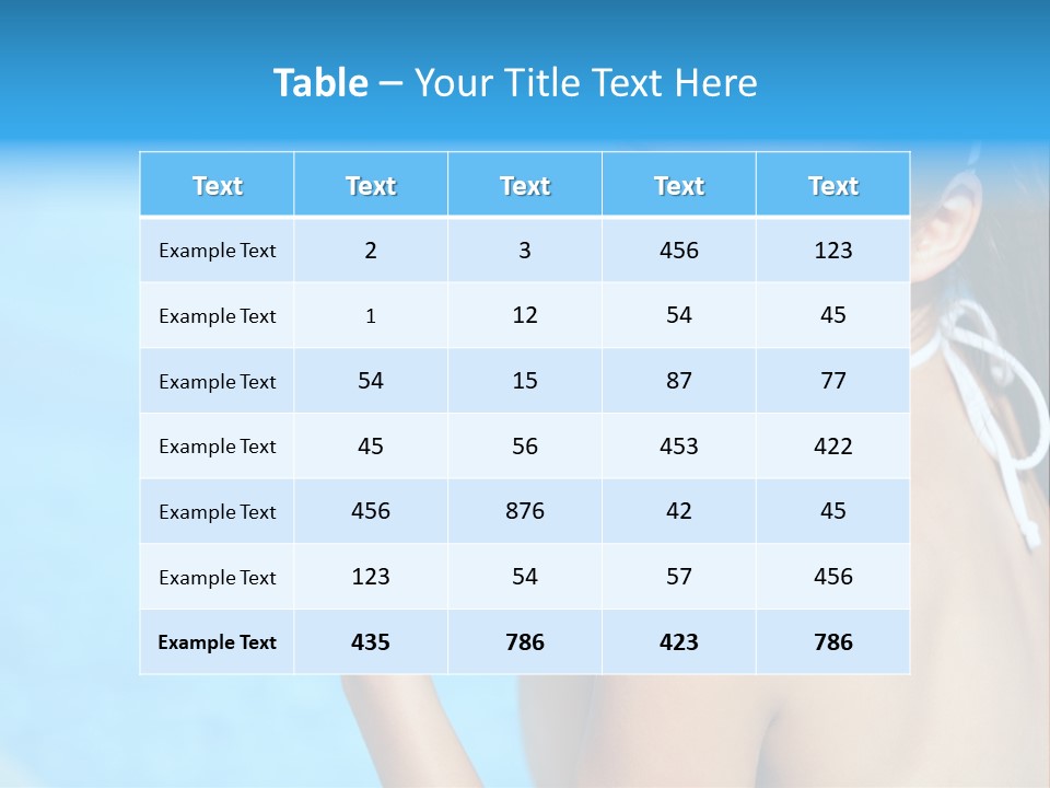Sunbathing People Sun PowerPoint Template