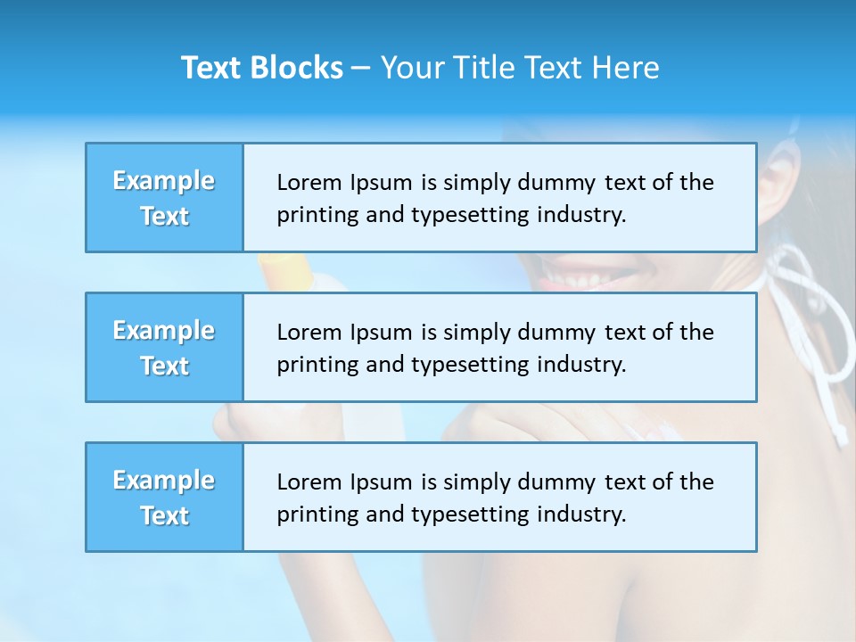 Sunbathing People Sun PowerPoint Template