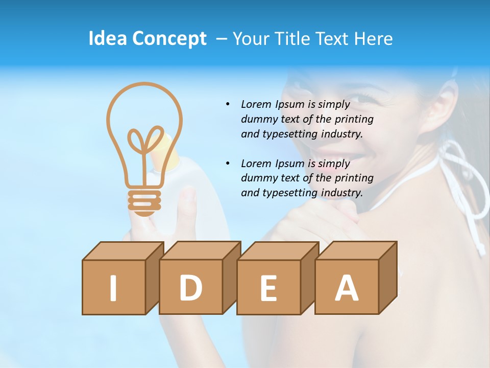 Sunbathing People Sun PowerPoint Template