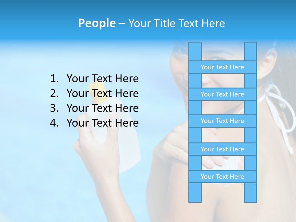 Sunbathing People Sun PowerPoint Template