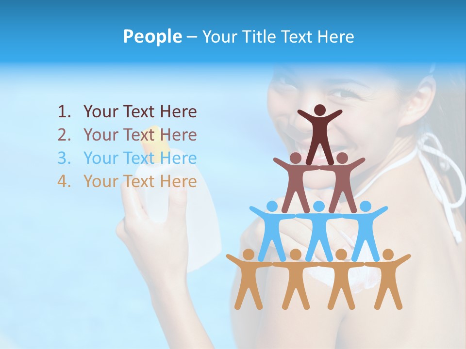 Sunbathing People Sun PowerPoint Template