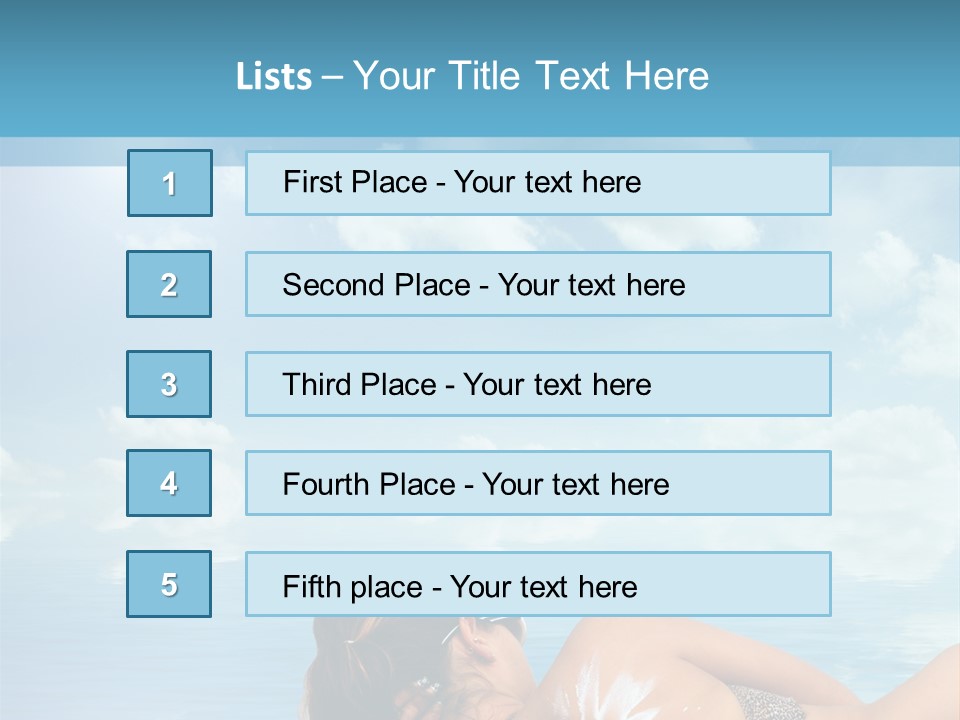 Sonnen Pflege Erholen PowerPoint Template