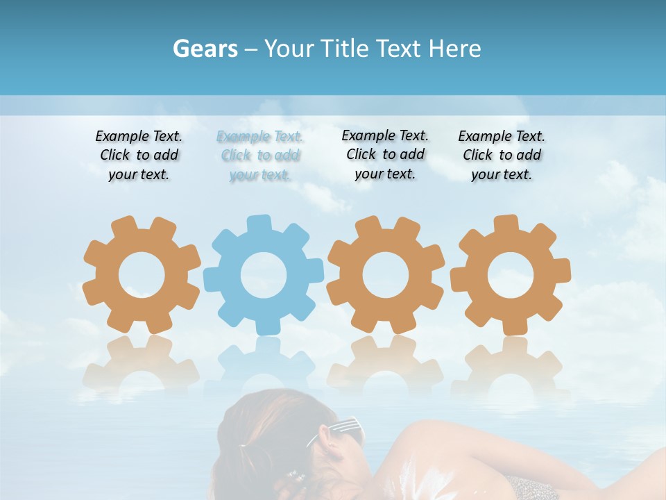 Sonnen Pflege Erholen PowerPoint Template