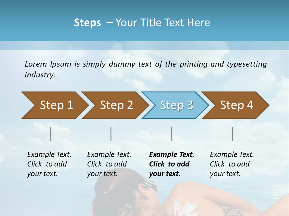 Sonnen Pflege Erholen PowerPoint Template