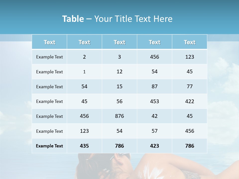 Sonnen Pflege Erholen PowerPoint Template