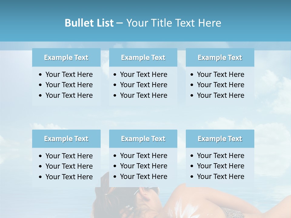 Sonnen Pflege Erholen PowerPoint Template