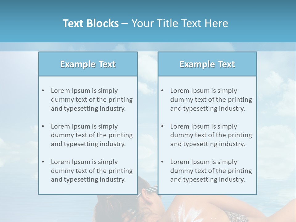 Sonnen Pflege Erholen PowerPoint Template