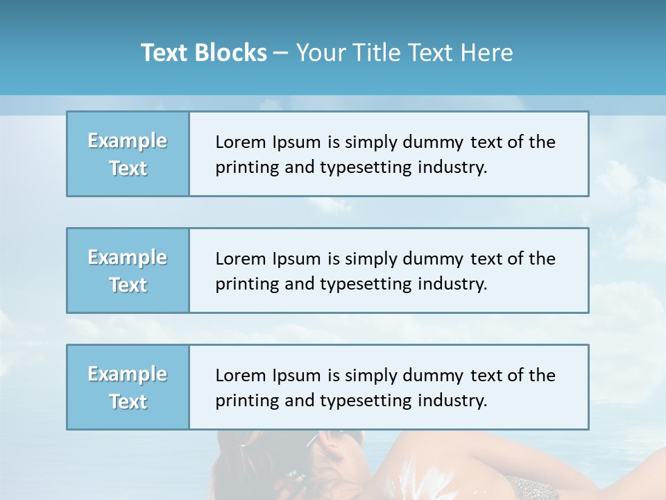 Sonnen Pflege Erholen PowerPoint Template