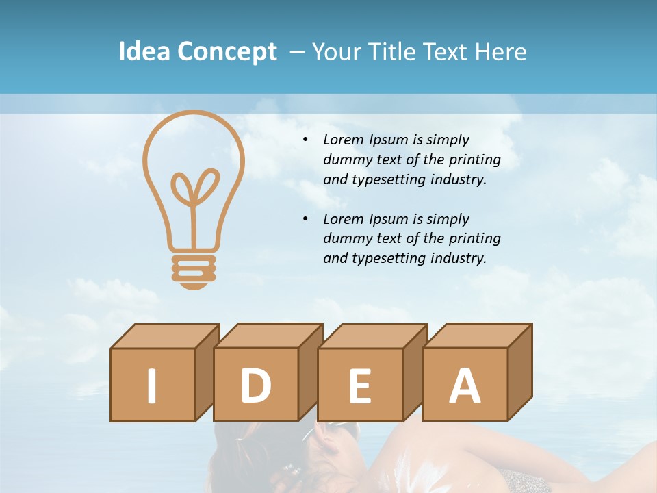 Sonnen Pflege Erholen PowerPoint Template