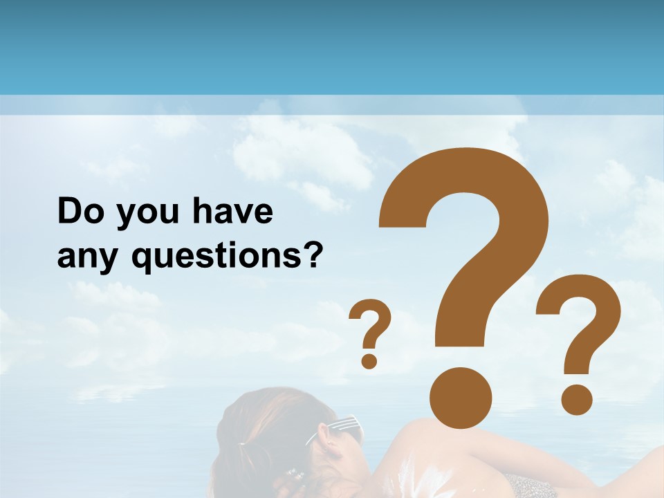 Sonnen Pflege Erholen PowerPoint Template