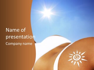 Sexy Sonnenbrandt Urlaub PowerPoint Template