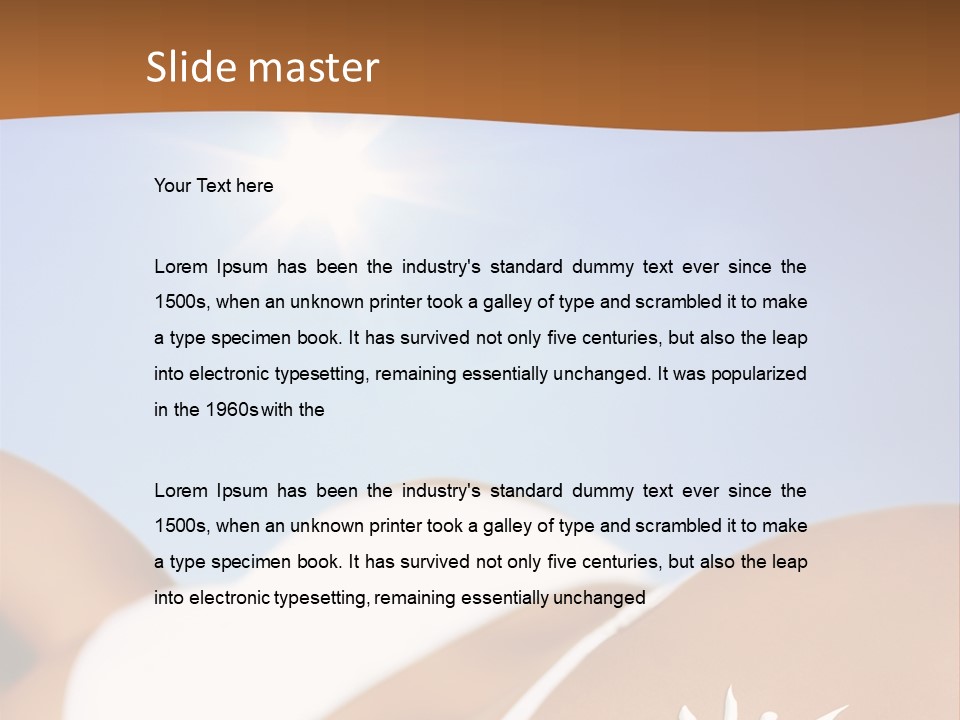 Sexy Sonnenbrandt Urlaub PowerPoint Template