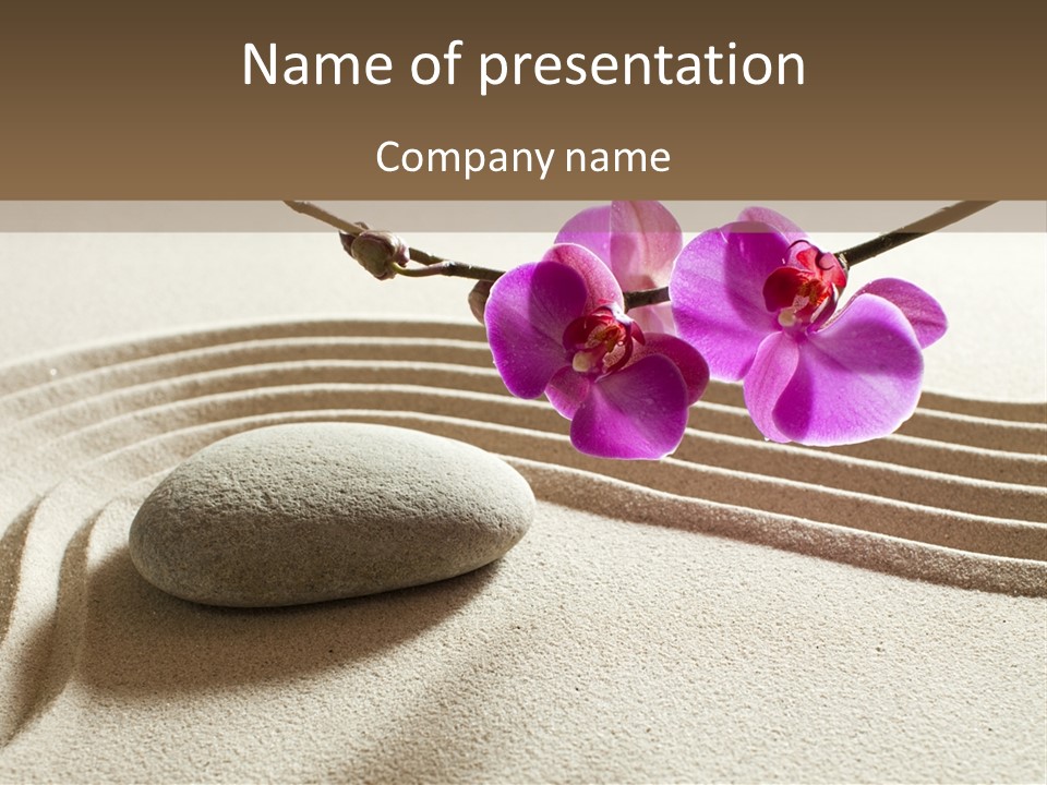 Meditate Sand Beauty PowerPoint Template
